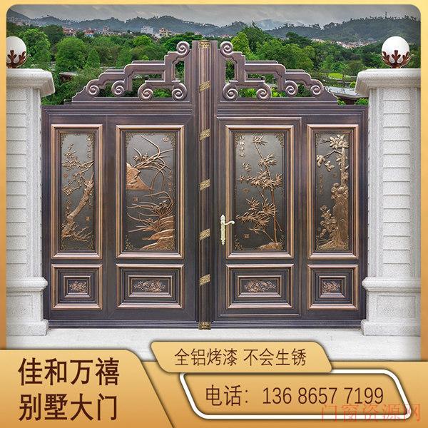 别墅大门|铝艺大门风景如画的花园大门