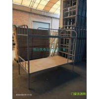 广西工地上下铺床上下铺方管双层铁床组装钢管上下床 生产厂家