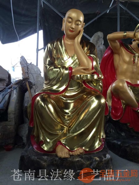 十八罗汉贴金玻璃钢佛像十八罗汉贴金玻璃钢佛像