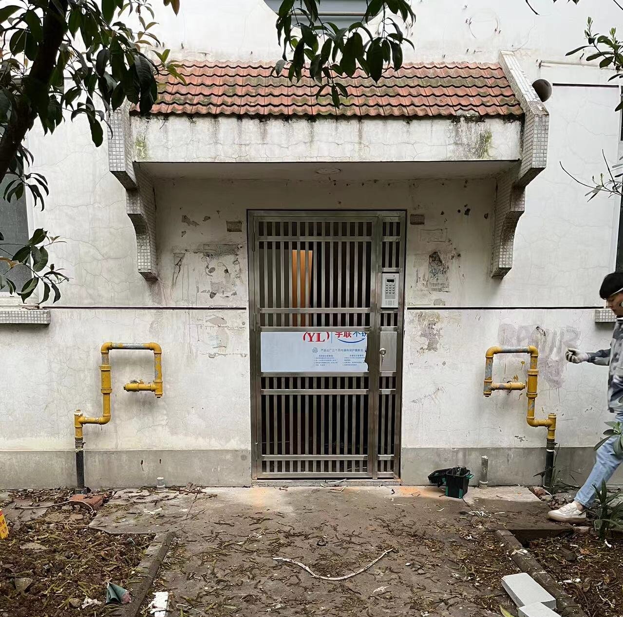 黄山小区单元门不锈钢楼宇门免费上门安装