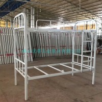 肇庆市工地方管单人床双层宿舍铁架床供货圆管铁床不带床板
