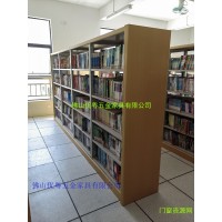 佛山办公书架图书双面图书架木侧板书架厂家定做